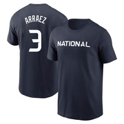 Men's Miami Marlins Luis Arraez ＃3 Game National League 2023 All-Star Name & Number T-Shirt - Navy