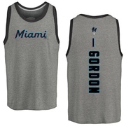 Men's Miami Marlins Nick Gordon ＃1 Backer Tank Top Ash