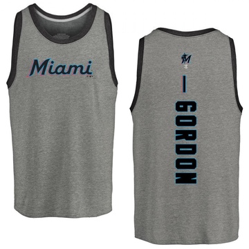 Men's Miami Marlins Nick Gordon ＃1 Backer Tank Top Ash