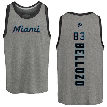 Men's Miami Marlins Valente Bellozo ＃83 Backer Tank Top Ash