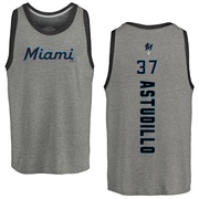 Men's Miami Marlins Willians Astudillo ＃37 Backer Tank Top Ash