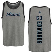 Men's Miami Marlins Xavier Edwards ＃63 Backer Tank Top Ash