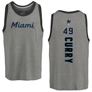 Men's Miami Marlins Xzavion Curry ＃49 Backer Tank Top Ash