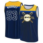 Men's Milwaukee Brewers Brandon Woodruff ＃53 Legend Baseball Tank Top - Navy/Yellow