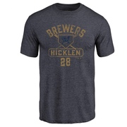 Men's Milwaukee Brewers Brewer Hicklen ＃28 Base Runner T-Shirt - Navy