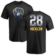 Men's Milwaukee Brewers Brewer Hicklen ＃28 Midnight Mascot T-Shirt - Black