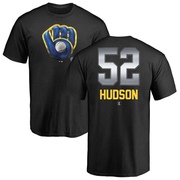 Men's Milwaukee Brewers Bryan Hudson ＃52 Midnight Mascot T-Shirt - Black