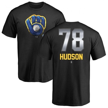 Men's Milwaukee Brewers Bryan Hudson ＃78 Midnight Mascot T-Shirt - Black