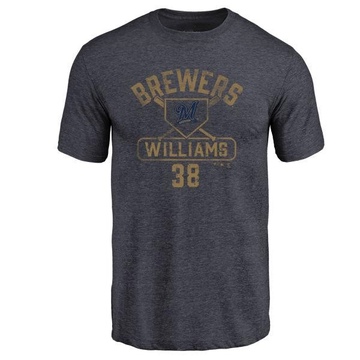 Men's Milwaukee Brewers Devin Williams ＃38 Base Runner T-Shirt - Navy