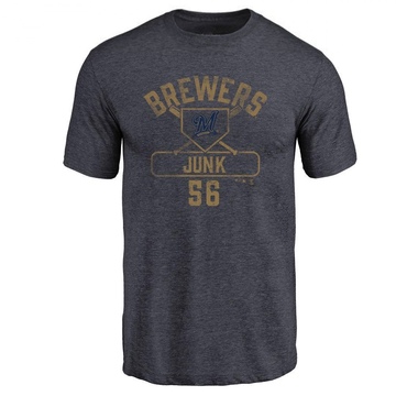 Men's Milwaukee Brewers Janson Junk ＃56 Base Runner T-Shirt - Navy