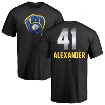 Men's Milwaukee Brewers Jason Alexander ＃41 Midnight Mascot T-Shirt - Black