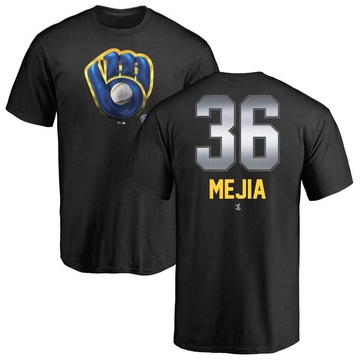 Men's Milwaukee Brewers J.C. Mejia ＃36 Midnight Mascot T-Shirt - Black