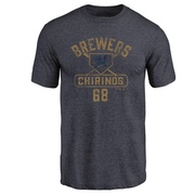 Men's Milwaukee Brewers Jesus Chirinos ＃68 Base Runner T-Shirt - Navy