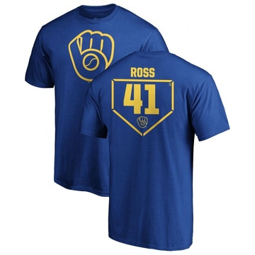 Men's Milwaukee Brewers Joe Ross ＃41 RBI T-Shirt - Royal