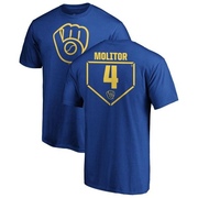 Men's Milwaukee Brewers Paul Molitor ＃4 RBI T-Shirt - Royal