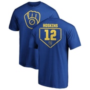 Men's Milwaukee Brewers Rhys Hoskins ＃12 RBI T-Shirt - Royal