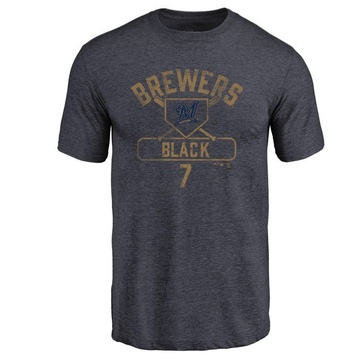 Men's Milwaukee Brewers Tyler Black ＃7 Base Runner T-Shirt - Navy