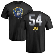 Men's Milwaukee Brewers Tyler Jay ＃54 Midnight Mascot T-Shirt - Black