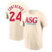 Men's Milwaukee Brewers William Contreras ＃24 Game 2024 All-Star Collection Legend T-Shirt - Cream