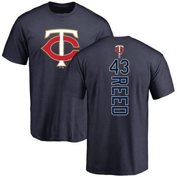 Men's Minnesota Twins Addison Reed ＃43 Backer T-Shirt - Navy