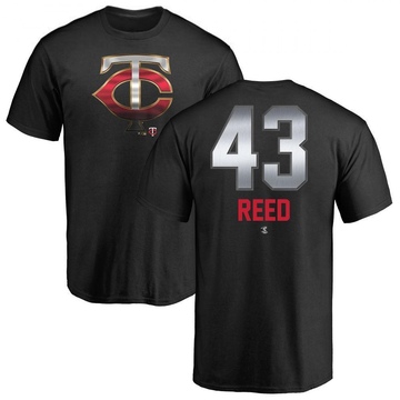 Men's Minnesota Twins Addison Reed ＃43 Midnight Mascot T-Shirt - Black