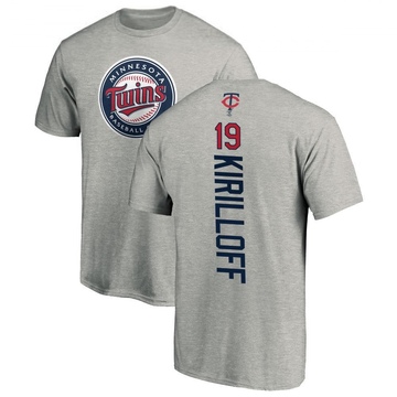 Men's Minnesota Twins Alex Kirilloff ＃19 Backer T-Shirt Ash