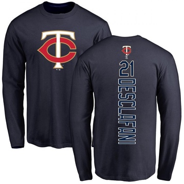 Men's Minnesota Twins Anthony DeSclafani ＃21 Backer Long Sleeve T-Shirt - Navy