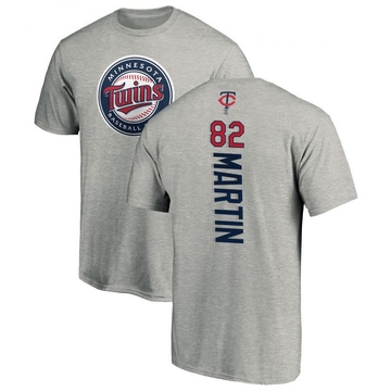 Men's Minnesota Twins Austin Martin ＃82 Backer T-Shirt Ash