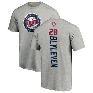 Men's Minnesota Twins Bert Blyleven ＃28 Backer T-Shirt Ash