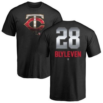 Men's Minnesota Twins Bert Blyleven ＃28 Midnight Mascot T-Shirt - Black