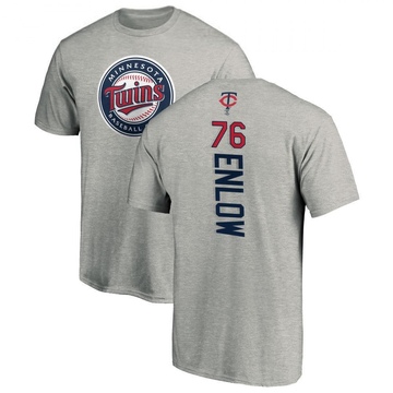 Men's Minnesota Twins Blayne Enlow ＃76 Backer T-Shirt Ash