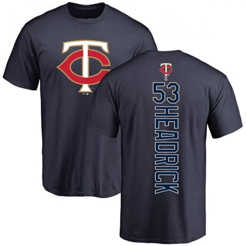 Men's Minnesota Twins Brent Headrick ＃53 Backer T-Shirt - Navy