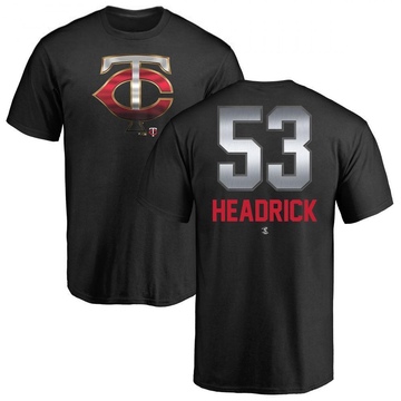 Men's Minnesota Twins Brent Headrick ＃53 Midnight Mascot T-Shirt - Black