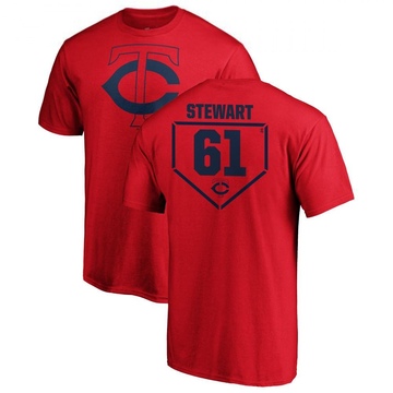 Men's Minnesota Twins Brock Stewart ＃61 RBI T-Shirt - Red