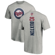 Men's Minnesota Twins Byron Buxton ＃25 Backer T-Shirt Ash