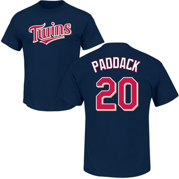 Men's Minnesota Twins Chris Paddack ＃20 Roster Name & Number T-Shirt - Navy