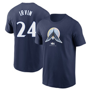 Men's Minnesota Twins Cole Irvin ＃24 2024 City Connect Name & Number T-Shirt - Navy