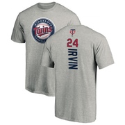 Men's Minnesota Twins Cole Irvin ＃24 Backer T-Shirt Ash