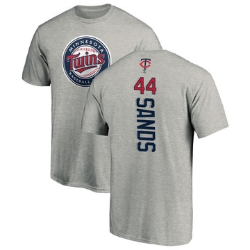 Men's Minnesota Twins Cole Sands ＃44 Backer T-Shirt Ash