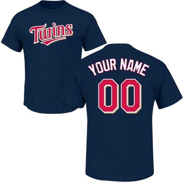 Men's Minnesota Twins Custom ＃00 Roster Name & Number T-Shirt - Navy