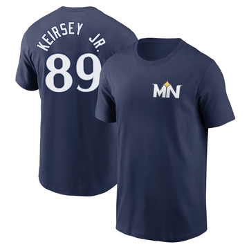 Men's Minnesota Twins DaShawn Keirsey Jr. ＃89 2024 City Connect Fuse Name & Number T-Shirt - Navy