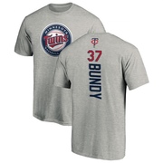 Men's Minnesota Twins Dylan Bundy ＃37 Backer T-Shirt Ash