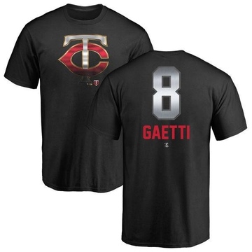 Men's Minnesota Twins Gary Gaetti ＃8 Midnight Mascot T-Shirt - Black