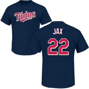 Men's Minnesota Twins Griffin Jax ＃22 Roster Name & Number T-Shirt - Navy