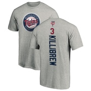 Men's Minnesota Twins Harmon Killibrew ＃3 Backer T-Shirt Ash