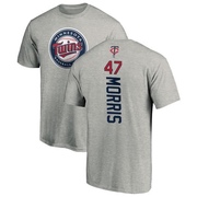 Men's Minnesota Twins Jack Morris ＃47 Backer T-Shirt Ash