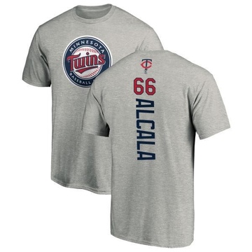 Men's Minnesota Twins Jorge Alcala ＃66 Backer T-Shirt Ash