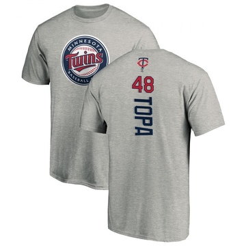 Men's Minnesota Twins Justin Topa ＃48 Backer T-Shirt Ash