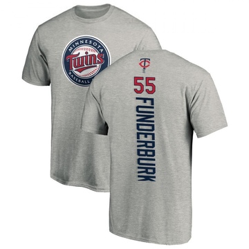 Men's Minnesota Twins Kody Funderburk ＃55 Backer T-Shirt Ash