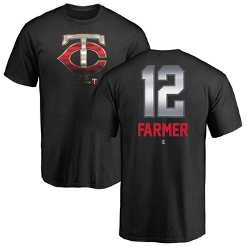 Men's Minnesota Twins Kyle Farmer ＃12 Midnight Mascot T-Shirt - Black